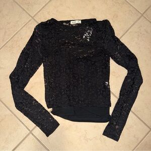 Hollister Black Lace Blouse